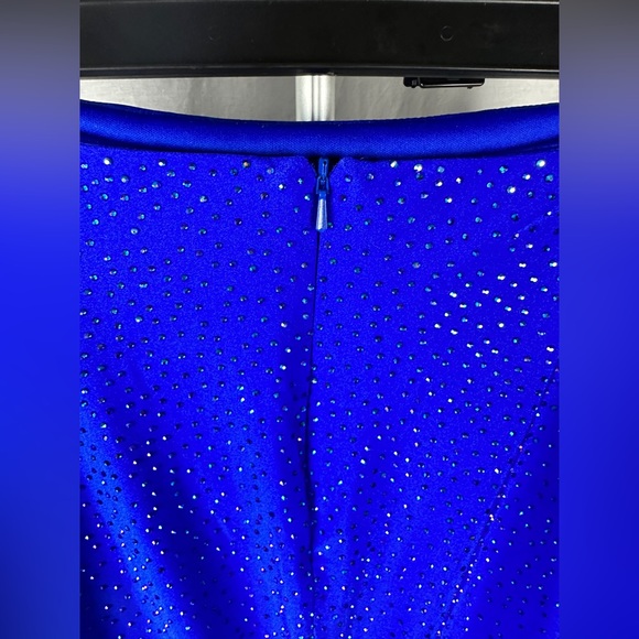 La Femme Royal Blue Rhinestone Jersey Skirt Size 6 NWT - Picture 8 of 13